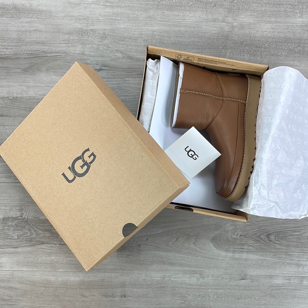 🌿UGG🌿 W DECONSTRUCTED CHESTNUT MINI ZIP BOOTS - Picture 14 of 14